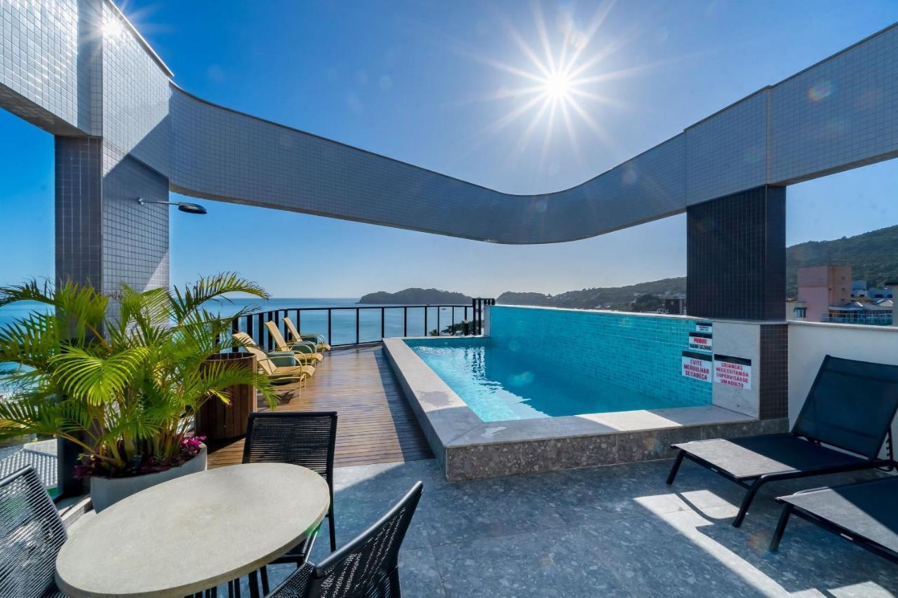 Confortavel Loft Com Vista Para O Mar - Condominio Com Piscina Bombinhas Ngoại thất bức ảnh