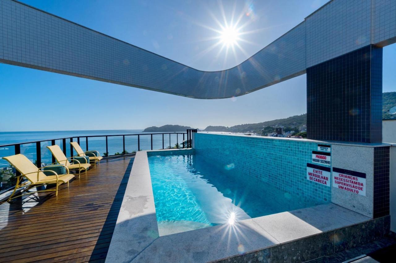 Confortavel Loft Com Vista Para O Mar - Condominio Com Piscina Bombinhas Ngoại thất bức ảnh